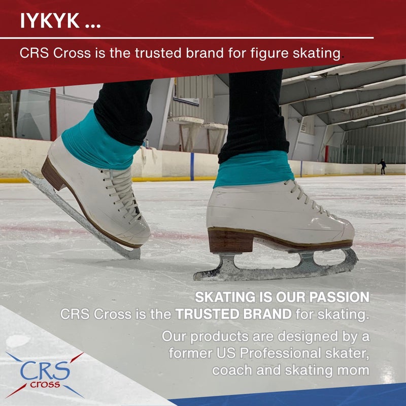 CRS Cross Figure Skating Socks. 2 Pair of Knee High Tights for Ice Skates and Dance. Premium Footed Skate Socks are available in a Wide Variety of Fun Colors. (Waltz White) - Image 5